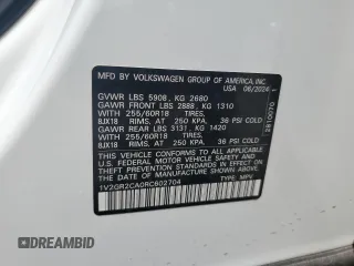 2024 Volkswagen Atlas Peak Edition SEL with VIN 1V2GR2CA0RC602704, listed as a Copart auction lot 57132995 with 11,474 mi miles and Salvage title. Bid and sale history available at DreamBid. Image 13.