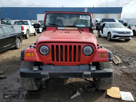 2002 Jeep Wrangler X with VIN 1J4FA39S42P750678, listed as a Copart auction lot 48737005 with 188,353 mi miles and Clean Title. Bid and sale history available at carsss.com. Image 5.