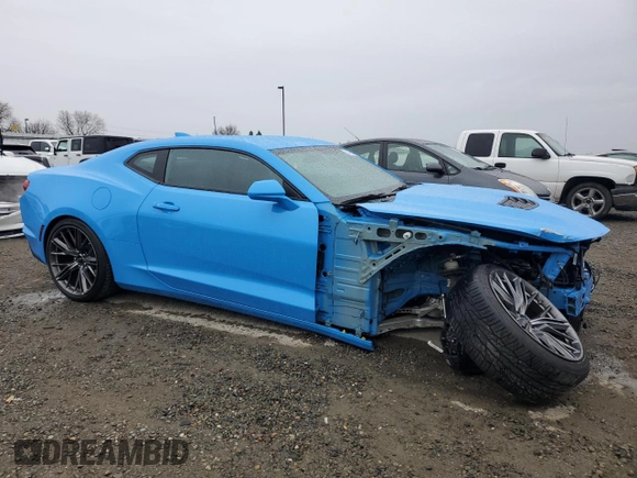 2023 Chevrolet Camaro LT1 with VIN 1G1FF1R7XP0101709, listed as a Copart auction lot 43611765 with 18,974 mi miles and Salvage Title. Bid and sale history available at DreamBid. Image 4.