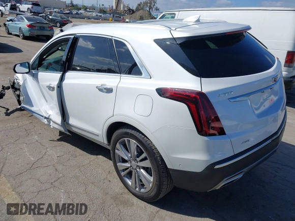 2023 Cadillac XT5 AWD Premium Luxury with VIN 1GYKNDRS4PZ195431, listed as a IAAI auction lot 41714459 with 13,207 mi miles and . Bid and sale history available at DreamBid. Image 3.