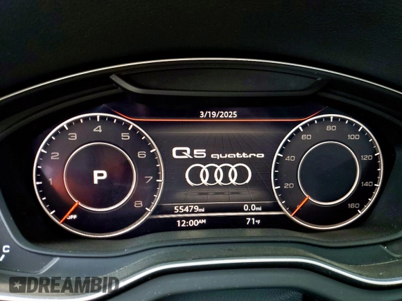 2018 Audi Q5 Prestige with VIN WA1CNAFY4J2237530, listed as a Copart auction lot 48306945 with 55,479 mi miles and Salvage Title. Bid and sale history available at DreamBid. Image 9.