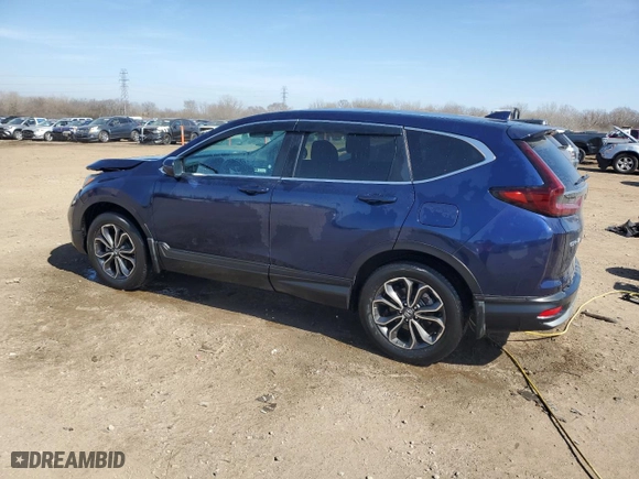 2020 Honda CR-V EX-L with VIN 5J6RW2H87LA011551, listed as a Copart auction lot 48829545 with 29,341 mi miles and Salvage Title. Bid and sale history available at carsss.com. Image 2.