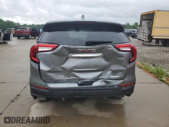 2024 GMC Terrain SLE with VIN 3GKALMEGXRL156124, listed as a Copart auction lot 60152115 with 38,215 mi miles and Salvage title. Bid and sale history available at DreamBid. Image 6.