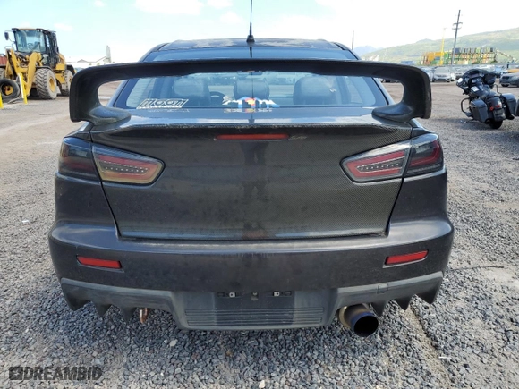 2008 Mitsubishi Lancer Evolution MR with VIN JA3AW56V18U050699, listed as a Copart auction lot 58567274 with 79,267 mi miles and Salvage Title. Bid and sale history available at carsss.com. Image 6.