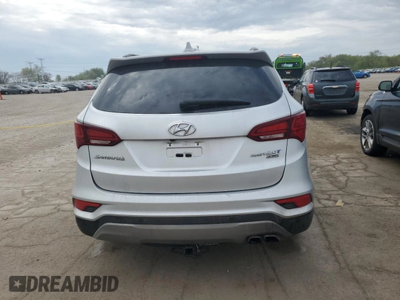 2017 Hyundai Santa Fe Ultimate with VIN 5XYZW4LA0HG415441, listed as a Copart auction lot 54498545 with 126,582 mi miles and Salvage title. Bid and sale history available at DreamBid. Image 6.