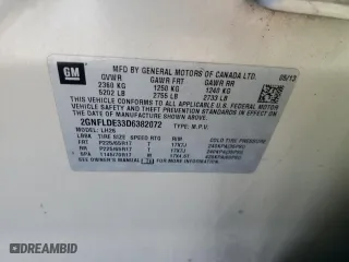 2013 Chevrolet Equinox LT with VIN 2GNFLDE33D6382072, listed as a Copart auction lot 42237955 with 205,175 mi miles and Salvage Title. Bid and sale history available at carsss.com. Image 14.