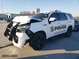 2022 Chevrolet Tahoe Commercial with VIN 1GNSCLED9NR139101, listed as a Copart auction lot 43199904 with 8,051 mi miles and Salvage Title. Bid and sale history available at carsss.com. Image 1.