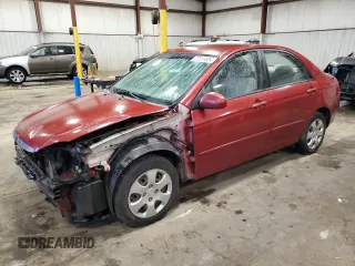 2009 Kia Spectra EX with VIN KNAFE222595647822, listed as a Copart auction lot 72515854 with 167,102 mi miles and Salvage Title. Bid and sale history available at carsss.com. Image 1.