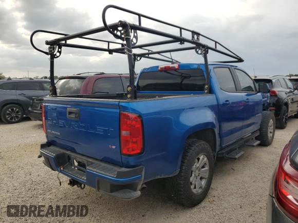 2022 Chevrolet Colorado 4WD LT with VIN 1GCGTCEN1N1225623, listed as a Copart auction lot 47280025 with 56,422 mi miles and Salvage Title. Bid and sale history available at carsss.com. Image 3.