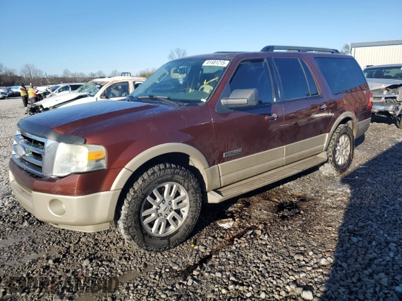 2007 Ford Expedition Max Eddie Bauer z VIN 1FMFK175X7LA20966, wystawiony jako Copart lot #89174085 z przebiegiem 302 916 mil mil oraz Szkoda całkowita • Salvage title. Historia ofert i sprzedaży dostępna na DreamBid. Obrazek 1.
