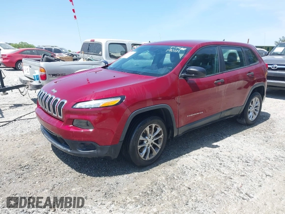 2016 Jeep Cherokee Sport with VIN 1C4PJLAB4GW190101, listed as a IAAI auction lot 42063277 with 61,868 mi miles. Bid and sale history available at carsss.com. Image 21.