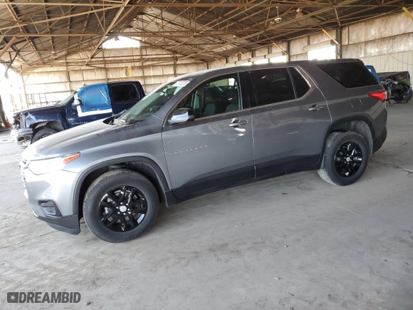 2021 Chevrolet Traverse LS with VIN 1GNERFKW5MJ132209, listed as a Copart auction lot 46788295 with 65,630 mi miles and Salvage Title. Bid and sale history available at carsss.com. Image 1.