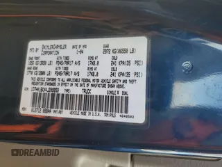 2004 Dodge 1500 ST with VIN 1D7HA16KX4J209959, listed as a Copart auction lot 80193184 with 131,910 mi miles and Salvage Title. Bid and sale history available at DreamBid. Image 12.