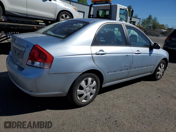 2008 Kia Spectra EX z VIN KNAFE122X85556621, wystawiony jako Copart lot #53577495 z przebiegiem 164 725 mil mil oraz Szkoda całkowita • Salvage title. Historia ofert i sprzedaży dostępna na DreamBid. Obrazek 3.