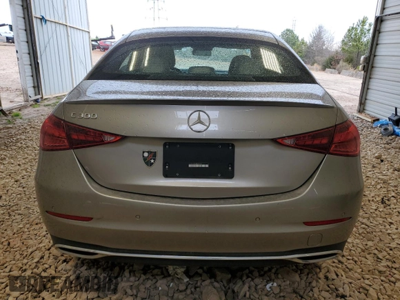 2023 Mercedes-Benz C 300 with VIN W1KAF4GB6PR094334, listed as a Copart auction lot 47819095 with Not Provided miles and Salvage Title. Bid and sale history available at carsss.com. Image 6.