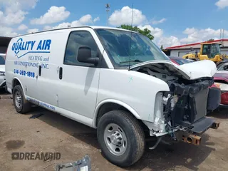 2018 Chevrolet Express Cargo with VIN 1GCWGAFP9J1337987, listed as a IAAI auction lot 42358735 with 83,798 mi miles and . Bid and sale history available at DreamBid. Image 1.