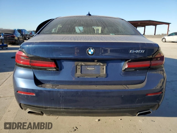 2021 BMW 5 Series 540i with VIN WBA53BJ05MWW90741, listed as a Copart auction lot 84337374 with Not Provided miles and Salvage Title. Bid and sale history available at DreamBid. Image 6.