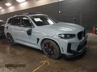 2023 BMW X3 M with VIN 5YM13EC09P9P65368, listed as a IAAI auction lot 41750837 with 27,708 mi miles. Bid and sale history available at carsss.com. Image 1.