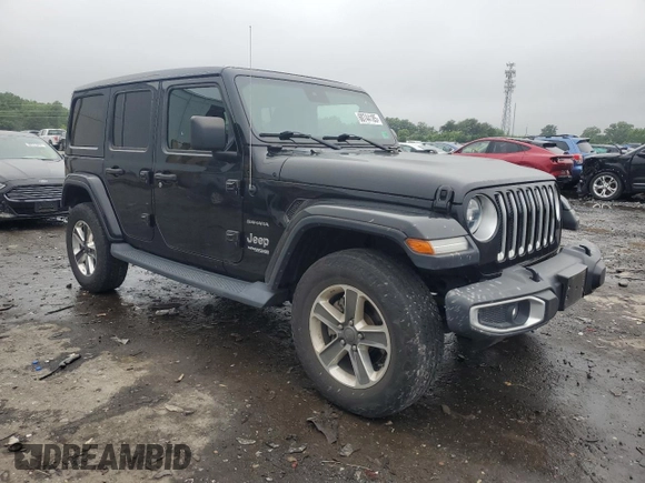2019 Jeep Wrangler Unlimited Sahara z VIN 1C4HJXEN7KW612273, wystawiony jako Copart lot #60744185 z przebiegiem 55 176 mil mil oraz Szkoda całkowita • Salvage title. Historia ofert i sprzedaży dostępna na DreamBid. Obrazek 4.