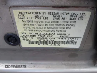 2006 Nissan Sentra S with VIN 3N1CB51D16L511592, listed as a IAAI auction lot 41933375 with 125,714 mi miles and . Bid and sale history available at DreamBid. Image 9.