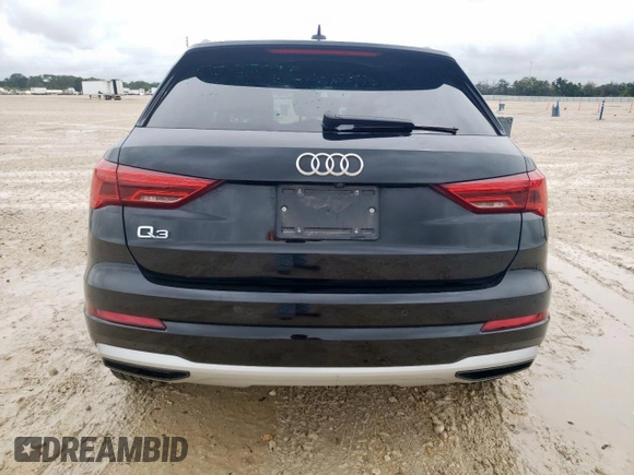 2022 Audi Q3 Premium with VIN WA1AUCF31N1121658, listed as a Copart auction lot 58753395 with 75,087 mi miles and Salvage title. Bid and sale history available at DreamBid. Image 6.