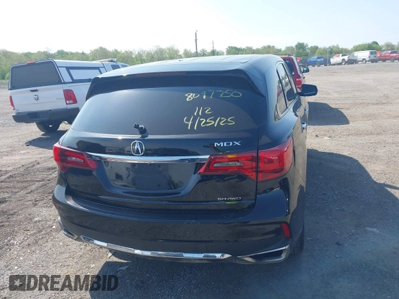 2017 Acura MDX Technology with VIN 5FRYD4H57HB037606, listed as a IAAI auction lot 42151431 with 45,156 mi miles and . Bid and sale history available at DreamBid. Image 16.