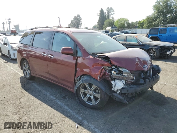 2017 Toyota Sienna SE with VIN 5TDXZ3DC3HS880002, listed as a Copart auction lot 53904715 with 159,132 mi miles and Salvage title. Bid and sale history available at DreamBid. Image 4.