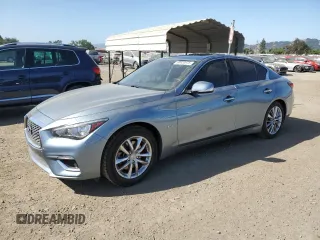 2020 Infiniti Q50 Luxe with VIN JN1EV7AR6LM255569, listed as a Copart auction lot 60820875 with 89,494 mi miles and Salvage title. Bid and sale history available at DreamBid. Image 1.
