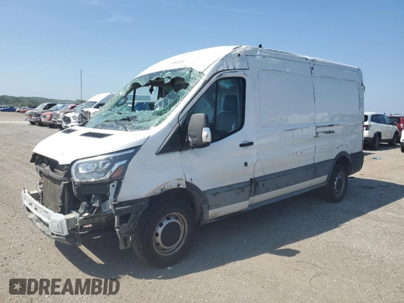 2023 Ford Transit Cargo with VIN 1FTBR1C82PKB25179, listed as a Copart auction lot 64972374 with 89,944 mi miles and Salvage Title. Bid and sale history available at DreamBid. Image 1.