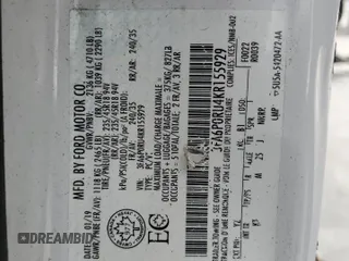 2019 Ford Fusion Hybrid Titanium with VIN 3FA6P0RU4KR155929, listed as a Copart auction lot 46253875 with 0 mi miles and Non Repairable. Bid and sale history available at carsss.com. Image 15.