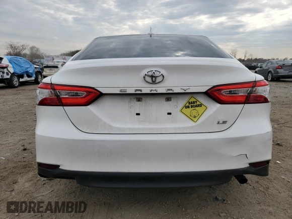 2020 Toyota Camry LE with VIN 4T1C11AKXLU376293, listed as a Copart auction lot 50432975 with 91,880 mi miles and Salvage Title. Bid and sale history available at carsss.com. Image 6.