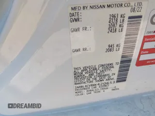 2022 Nissan Altima SR z VIN 1N4BL4CV8NN420653, wystawiony jako IAAI lot #41633021 z przebiegiem 61 284 mil mil oraz . Historia ofert i sprzedaży dostępna na DreamBid. Obrazek 9.