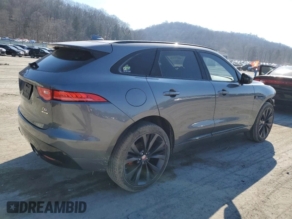 2019 Jaguar F-Pace S with VIN SADCM2FV9KA353502, listed as a Copart auction lot 46871175 with 89,000 mi miles and Salvage Title. Bid and sale history available at DreamBid. Image 3.