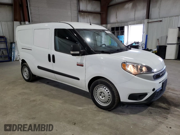 2022 Ram ProMaster City Cargo Tradesman with VIN ZFBHRFAB8N6Y66743, listed as a Copart auction lot 52385654 with 24,675 mi miles and Salvage Title. Bid and sale history available at DreamBid. Image 4.