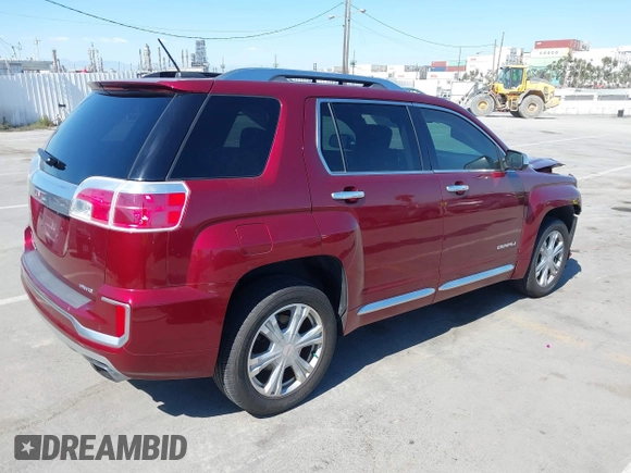 2017 GMC Terrain Denali z VIN 2GKFLVE39H6130786, wystawiony jako IAAI lot #42227851 z przebiegiem 58 817 mil mil oraz . Historia ofert i sprzedaży dostępna na DreamBid. Obrazek 4.