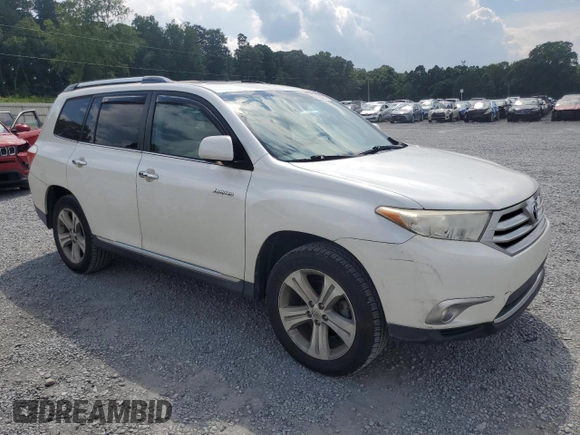 2012 Toyota Highlander Limited with VIN 5TDYK3EH6CS084341, listed as a Copart auction lot 63105265 with 152,868 mi miles and Salvage title. Bid and sale history available at DreamBid. Image 4.