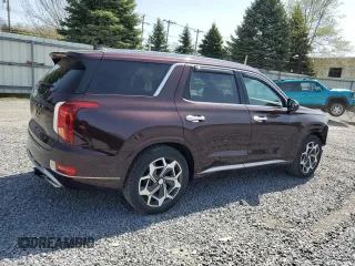 2022 Hyundai Palisade Calligraphy z VIN KM8R74HE0NU376803, wystawiony jako Copart lot #54317595 z przebiegiem 10 715 mil mil oraz Szkody całkowita. Historia ofert i sprzedaży dostępna na DreamBid. Obrazek 3.