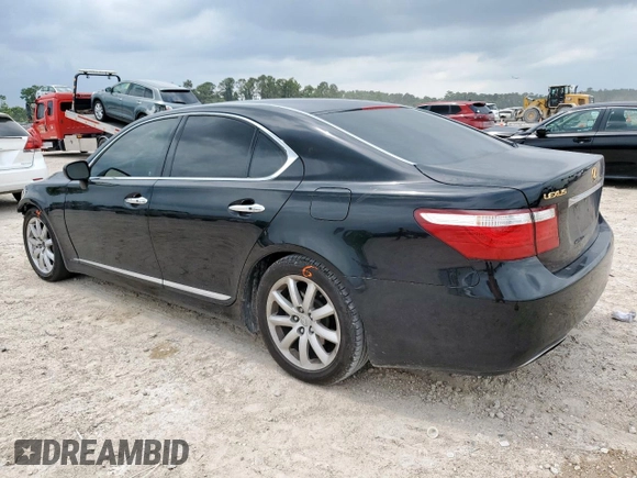 2007 Lexus LS 460 with VIN JTHBL46F675004312, listed as a Copart auction lot 59763745 with 138,575 mi miles and Salvage title. Bid and sale history available at DreamBid. Image 2.