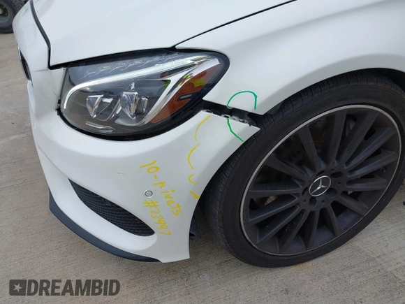 2018 Mercedes-Benz C 43 AMG with VIN WDDWK6EBXJF654008, listed as a IAAI auction lot 41403965 with 80,280 mi miles and . Bid and sale history available at DreamBid. Image 17.