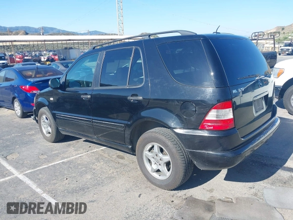 2001 Mercedes-Benz M-Class with VIN 4JGAB54E01A272539, listed as a IAAI auction lot 42124321 with 272,098 mi miles. Bid and sale history available at carsss.com. Image 3.
