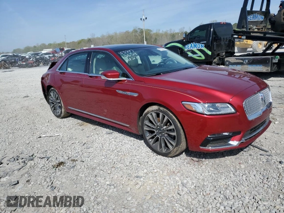2017 Lincoln Continental Reserve with VIN 1LN6L9NC8H5623482, listed as a Copart auction lot 47784674 with 33,736 mi miles and Salvage Title. Bid and sale history available at carsss.com. Image 4.