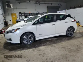 2019 Nissan LEAF SL Plus z VIN 1N4BZ1CP2KC312907, wystawiony jako Copart lot #42497475 z przebiegiem 43 395 mil mil oraz Szkoda całkowita • Salvage title. Historia ofert i sprzedaży dostępna na DreamBid. Obrazek 1.