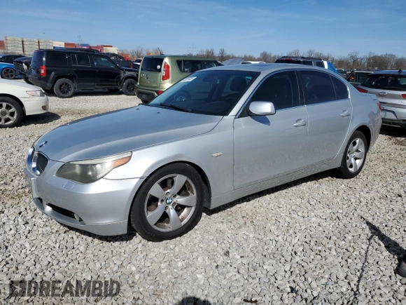 2005 BMW 5 Series 530i with VIN WBANA73595CR58706, listed as a Copart auction lot 49981905 with 139,824 mi miles and Salvage Title. Bid and sale history available at DreamBid. Image 1.