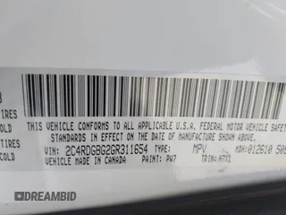 2016 Dodge Grand Caravan SE with VIN 2C4RDGBG2GR311654, listed as a IAAI auction lot 42056032 with 185,330 mi miles and . Bid and sale history available at DreamBid. Image 9.