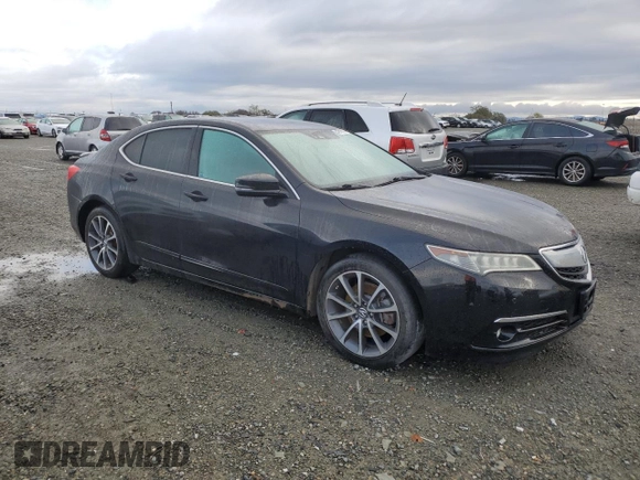 2015 Acura TLX V6 Advance with VIN 19UUB2F78FA008105, listed as a Copart auction lot 48707075 with 163,473 mi miles and Clean Title. Bid and sale history available at carsss.com. Image 4.