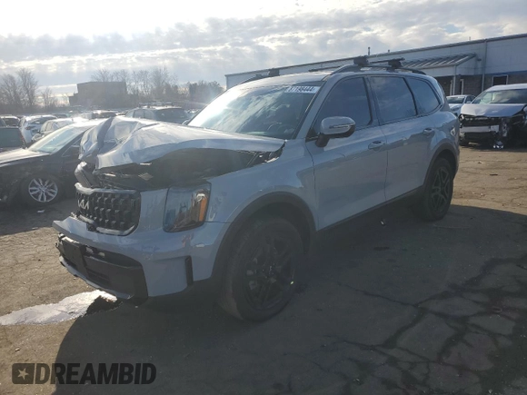 2024 Kia Telluride EX X-Line z VIN 5XYP3DGC5RG439067, wystawiony jako Copart lot #87198444 z przebiegiem 11 151 mil mil oraz Szkody całkowita. Historia ofert i sprzedaży dostępna na DreamBid. Obrazek 1.