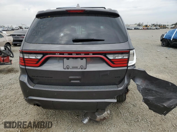 2017 Dodge Durango GT with VIN 1C4RDJDG3HC611708, listed as a Copart auction lot 52924655 with 104,302 mi miles and Salvage Title. Bid and sale history available at carsss.com. Image 6.