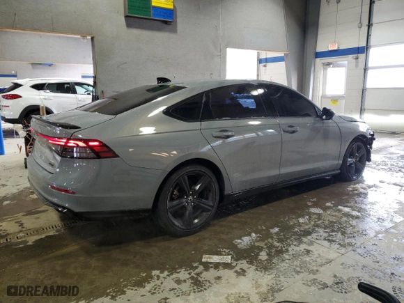 2024 Honda Accord Hybrid Sport-L with VIN 1HGCY2F70RA023471, listed as a Copart auction lot 46303225 with NaN miles and Salvage Title. Bid and sale history available at carsss.com. Image 3.