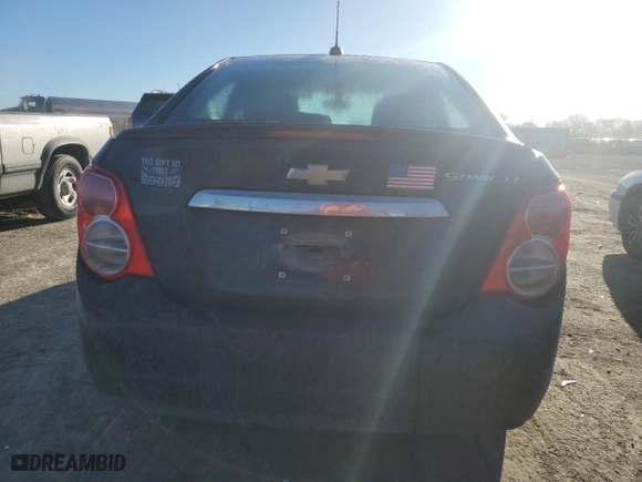 2015 Chevrolet Sonic LT with VIN 1G1JC5SH9F4143728, listed as a Copart auction lot 45989585 with 173,722 mi miles and Salvage Title. Bid and sale history available at carsss.com. Image 6.