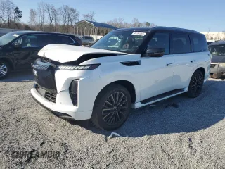 2025 Infiniti QX80 AUTOGRAPH with VIN JN8AZ3CC3S9601746, listed as a Copart auction lot 43391885 with 1,235 mi miles and Salvage Title. Bid and sale history available at carsss.com. Image 1.